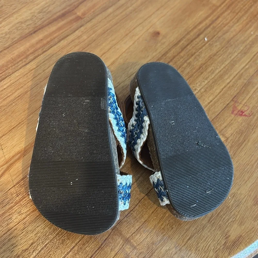 Unisex Mixed-Material Cross-Strap Sandals for Toddler